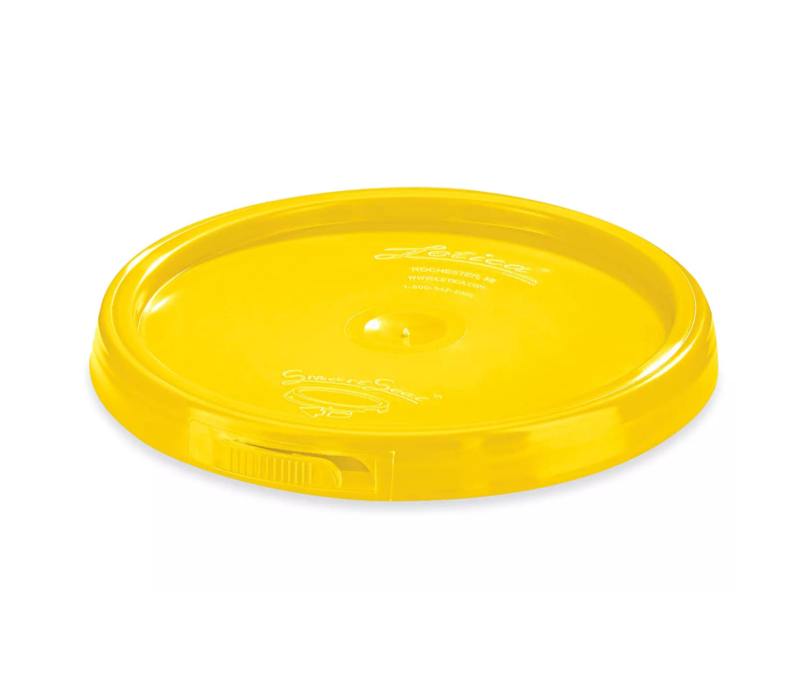 Yellow - 1 Gallon Plastic Bucket w/ Lid