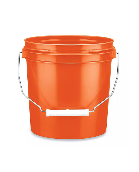 Orange - 1 Gallon Plastic Bucket w/ Lid