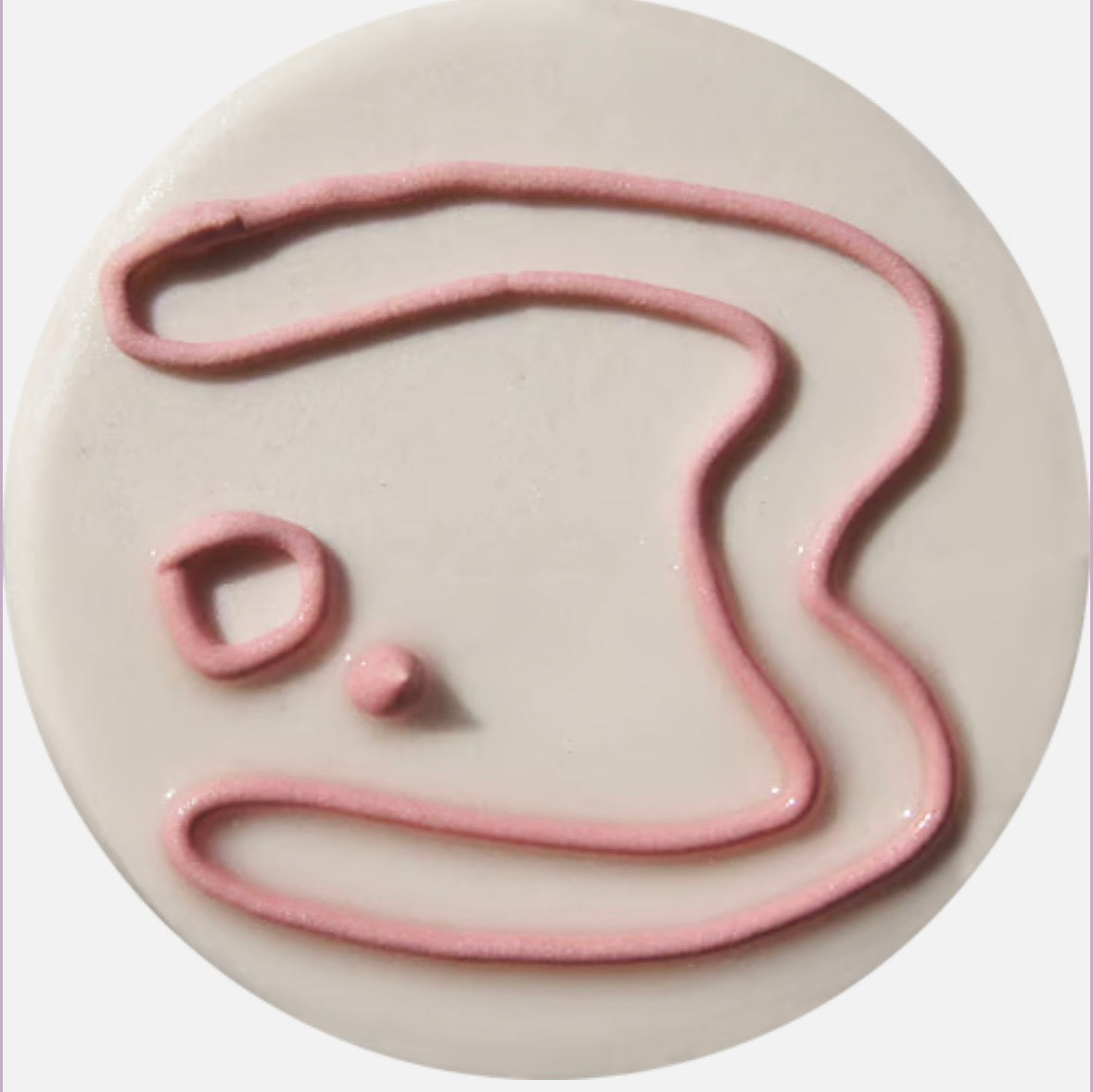Pink 3D Thin Trailing Glaze Cone 4-8