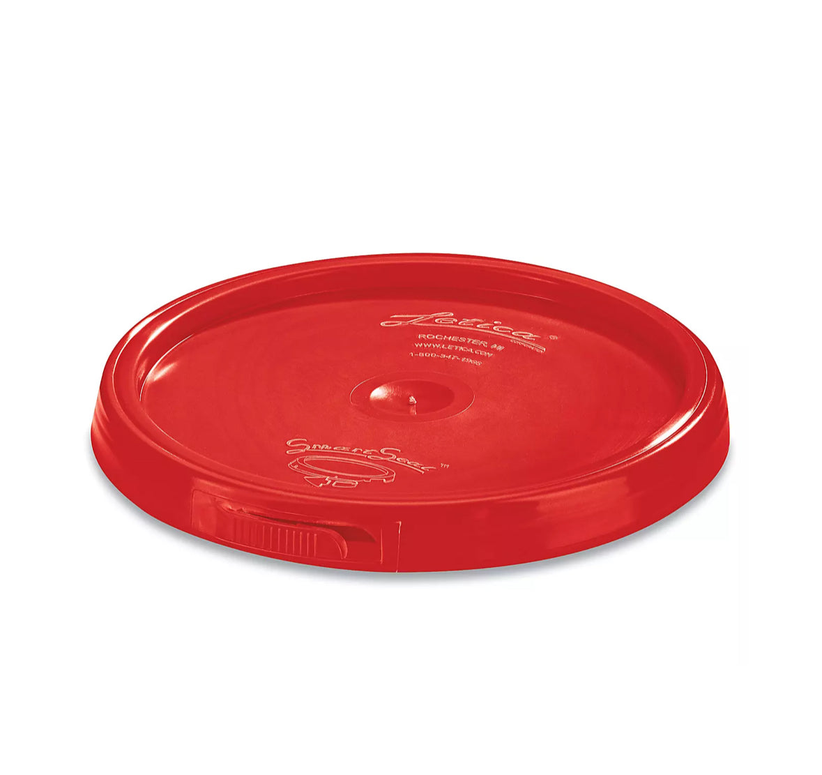 Red - 1 Gallon Plastic Bucket w/ Lid