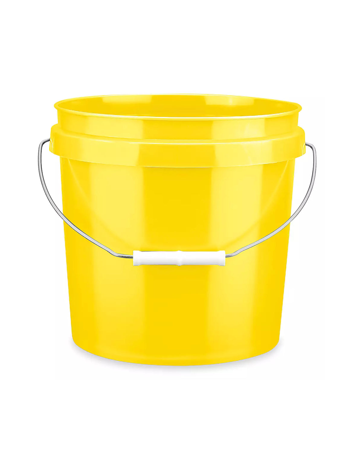 Yellow - 1 Gallon Plastic Bucket w/ Lid