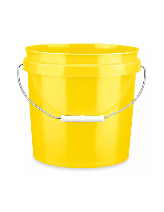 Yellow - 1 Gallon Plastic Bucket w/ Lid