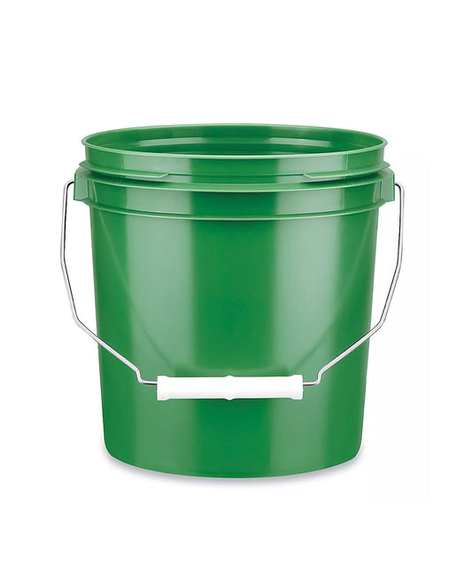 Green - 1 Gallon Plastic Bucket w/ Lid