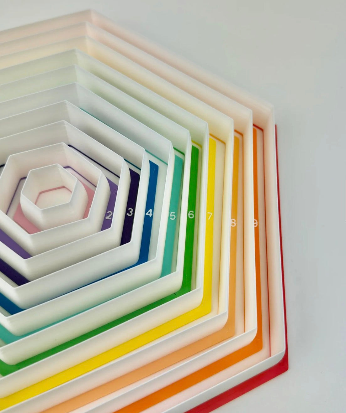 Rainbow Hexagon Cutter Set