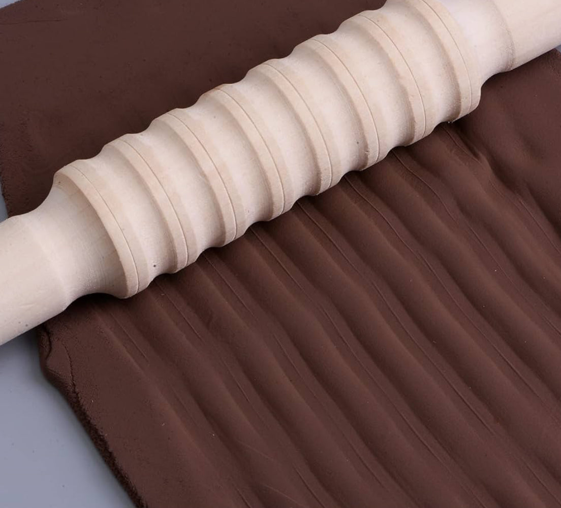 Wood Roller - Stripe Pattern