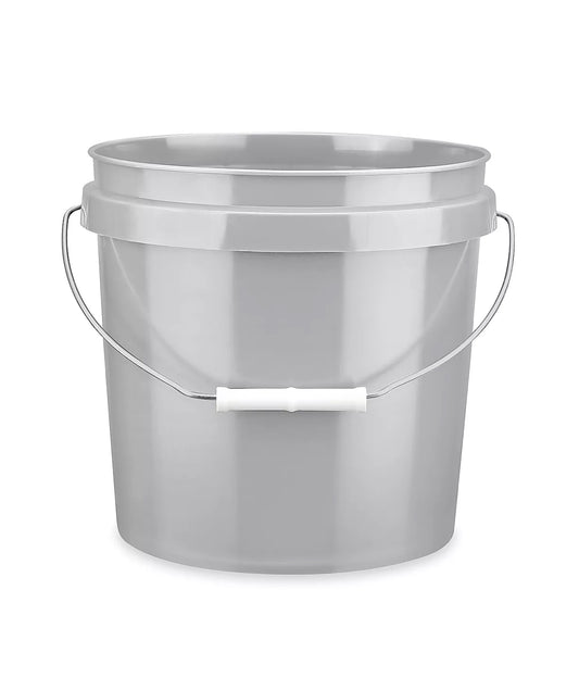 Grey - 1 Gallon Plastic Bucket w/ Lid