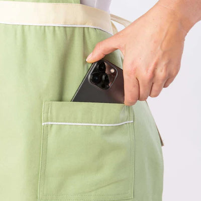 Split-Leg Pottery Apron - Mint Green