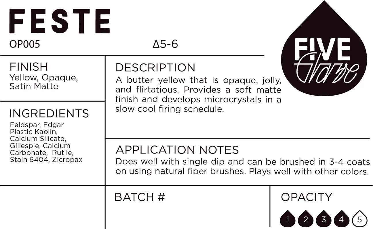 Feste - Cone 5/6 Ceramic Dry Glaze