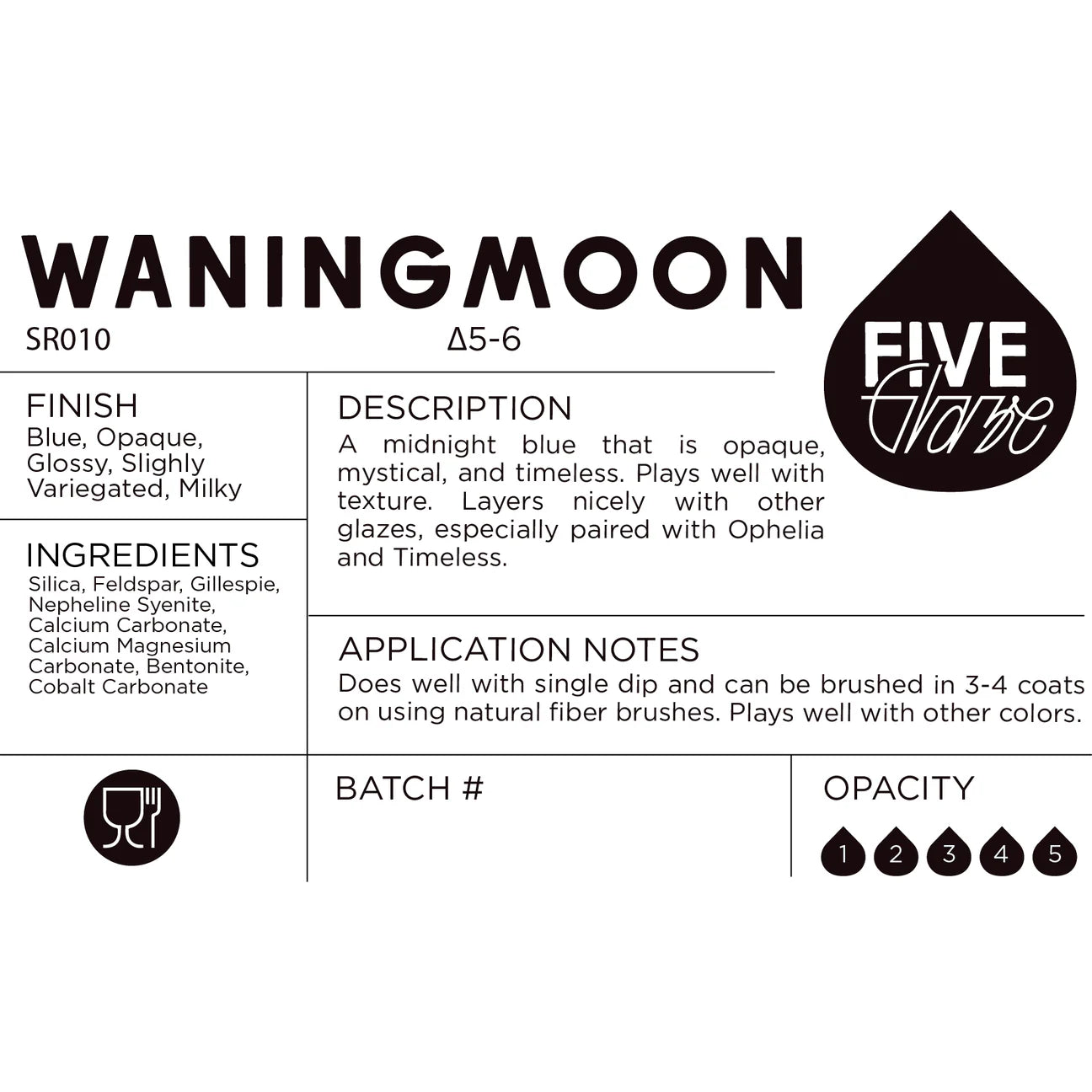 Waning Moon - Cone 5/6 Ceramic Dry Glaze