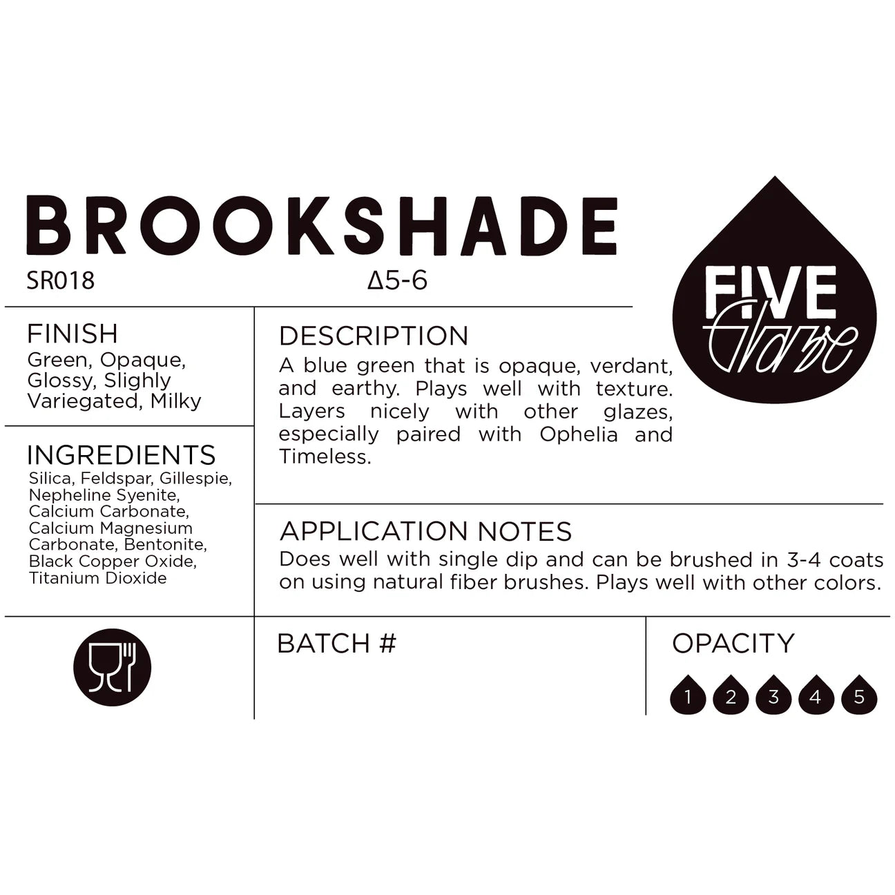 Brookshade - Cone 5/6 Ceramic Dry Glaze