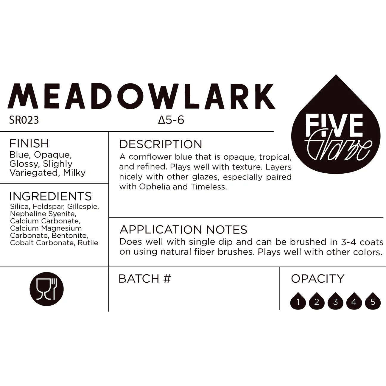Meadowlark - Cone 5/6 Ceramic Dry Glaze