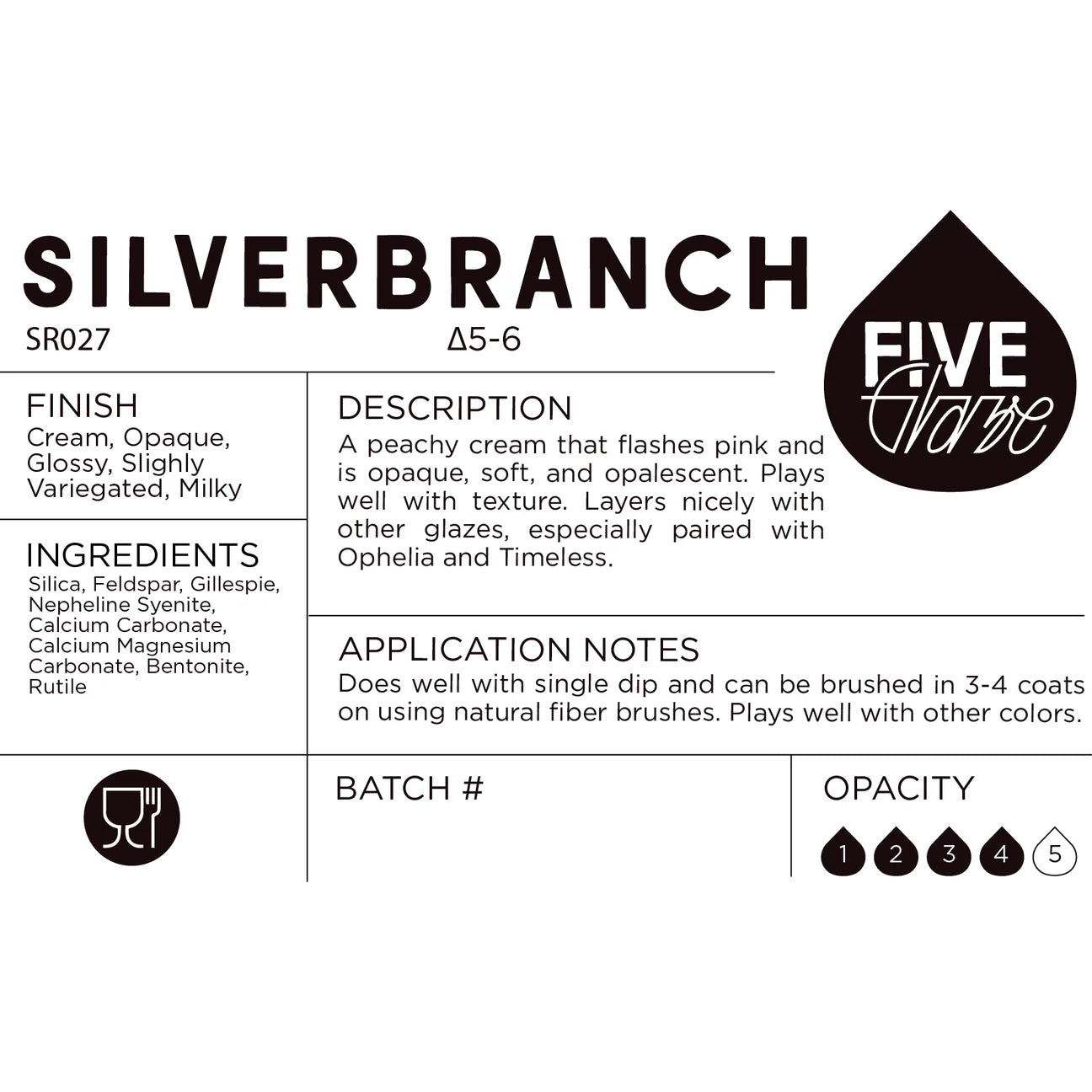 Silverbranch- Cone 5/6 Ceramic Dry Glaze