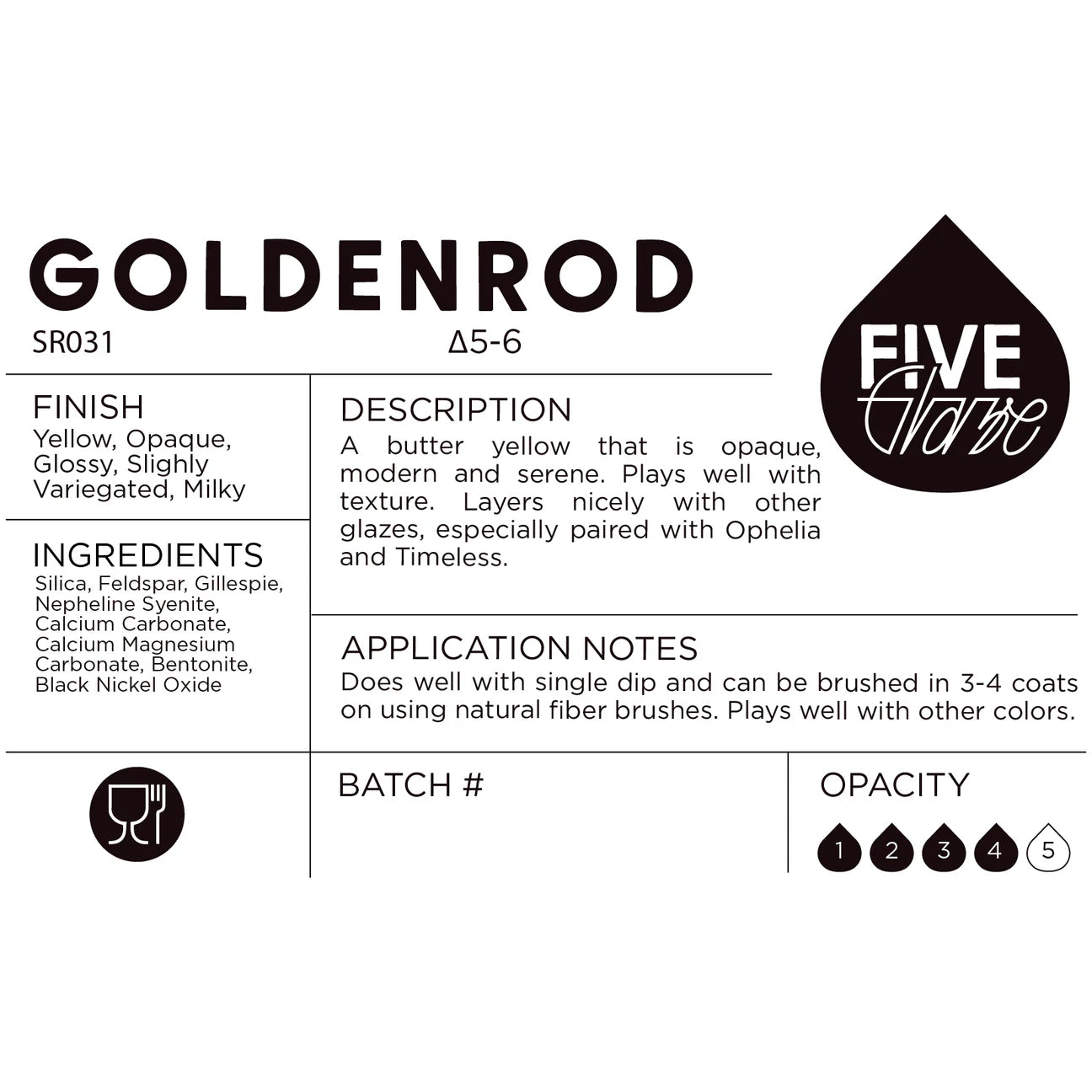 Goldenrod - Cone 5/6 Ceramic Dry Glaze