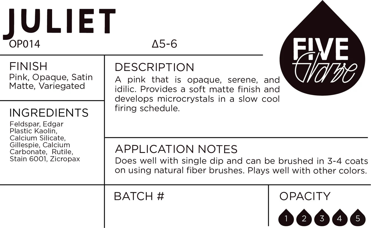 Juliet - Cone 5/6 Ceramic Dry Glaze
