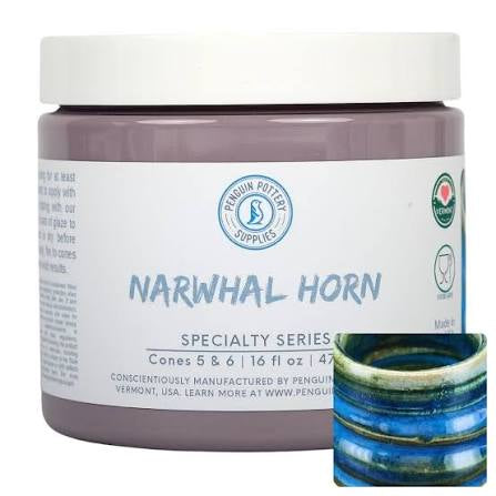 Narwhal Horn - Cone 5-6 - Mid Fire Glaze, High Fire Glaze, Cone 5-6 - Ceramic Glaze Pottery (1 Pint | 16 oz | 473 ml)