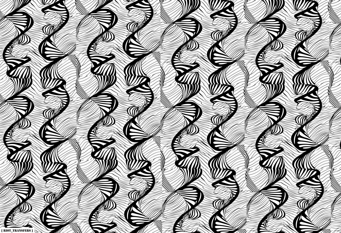 11 Double Helix Underglaze Transfer Sheet