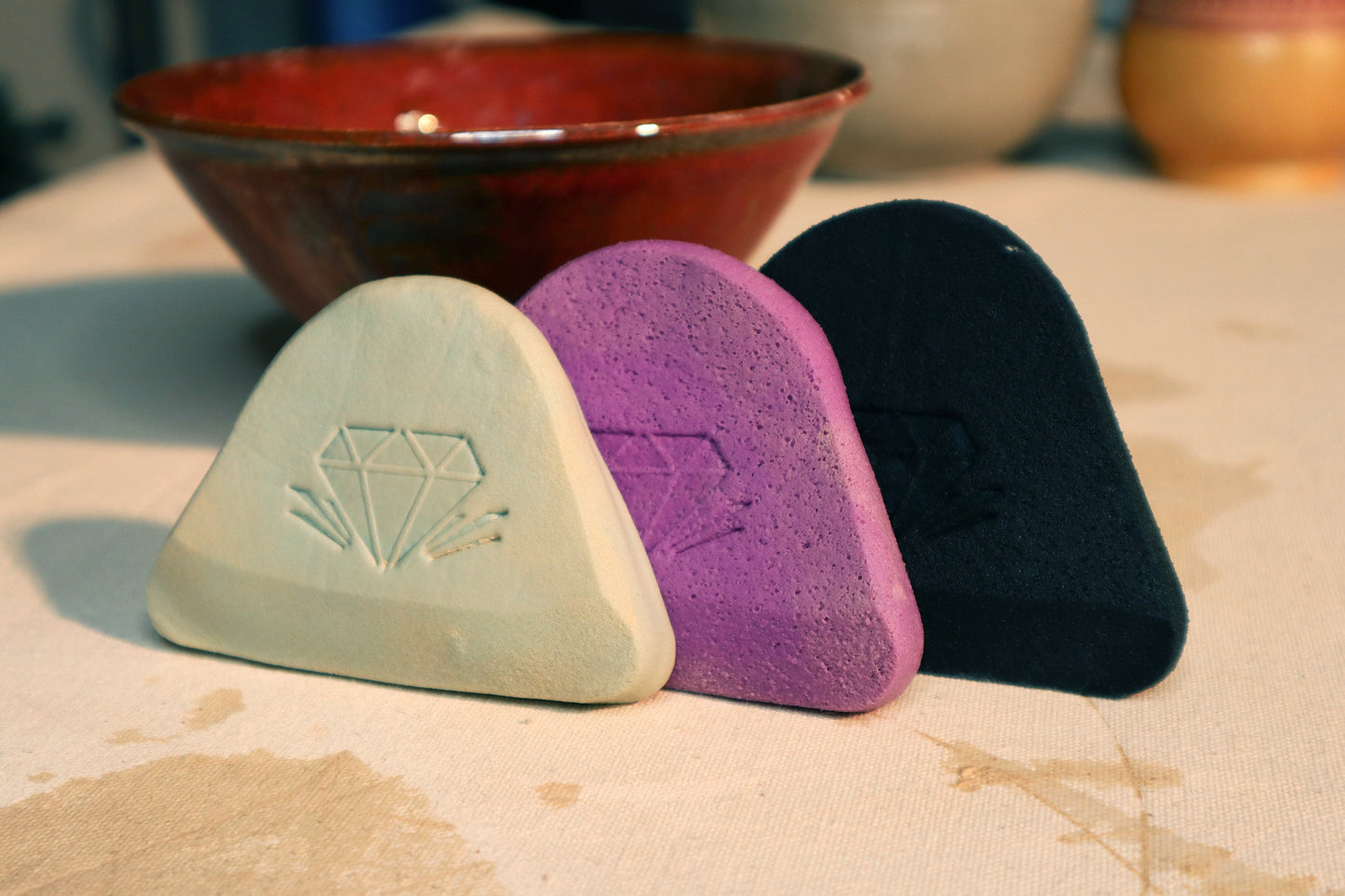 3-Piece Pottery Sponge Set 1