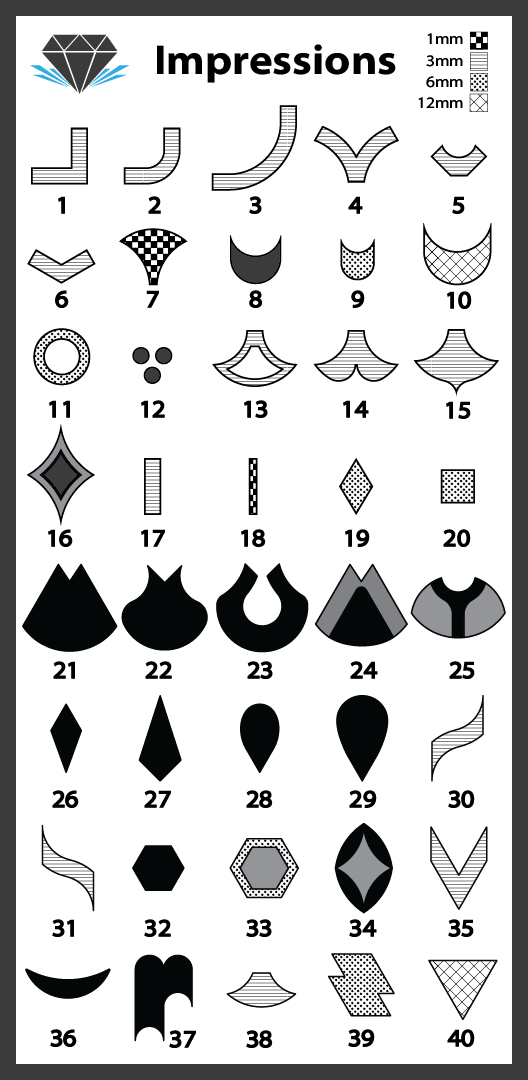 Clay Impression Stamp Set 1