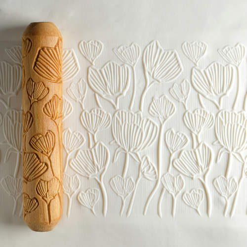 Poppy Flowers- 12cm Big Handle Roller