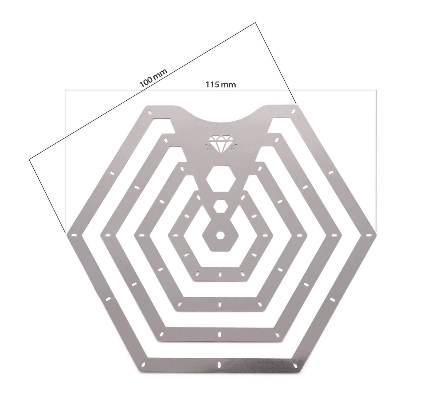 Hexagon Carving Metal Rib