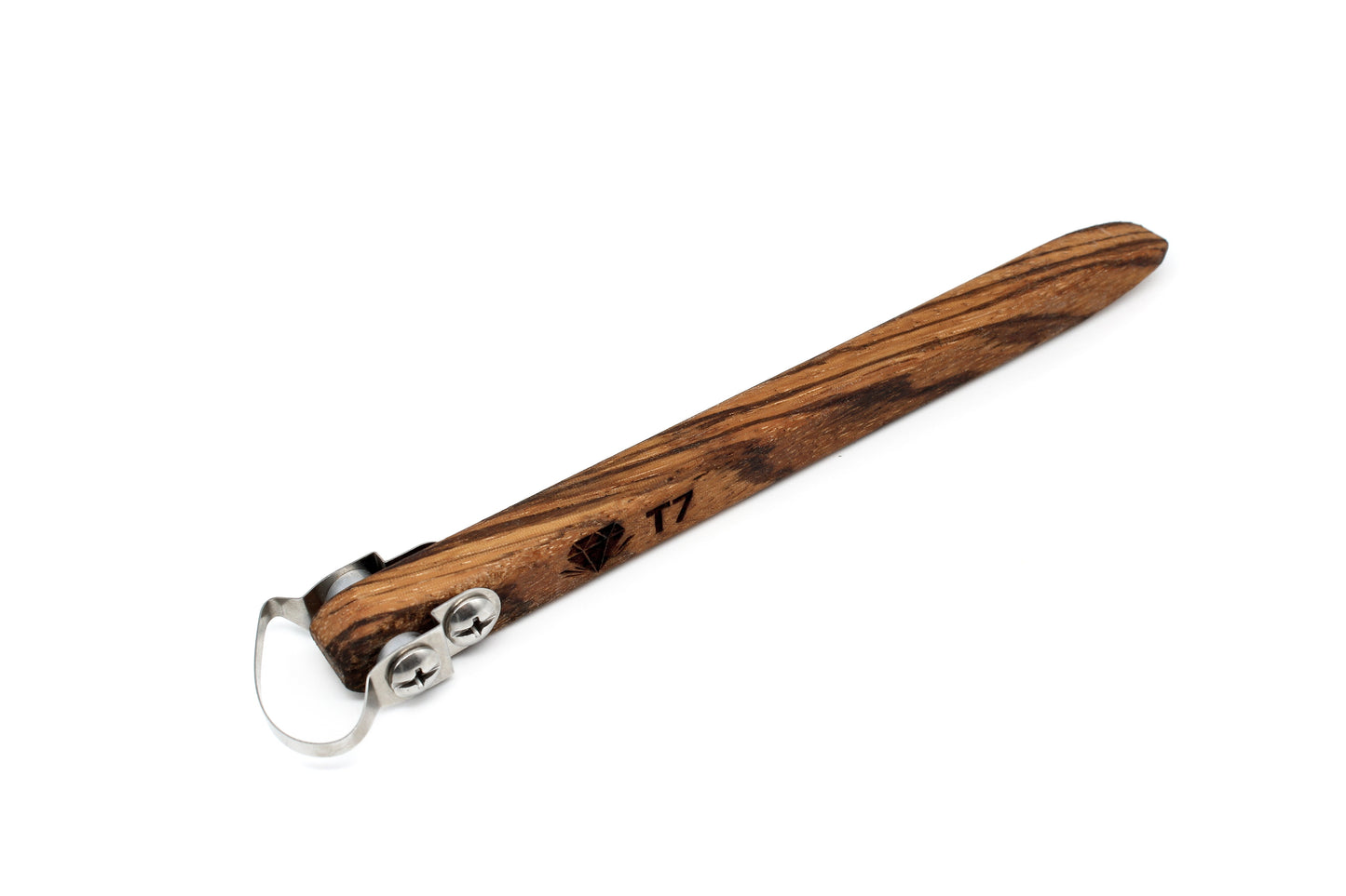 T7 Avocado Pottery Trimming Tool w/ Flat Round Handle