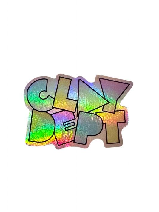 Clay Dept 90s Logo Holographic Sticker