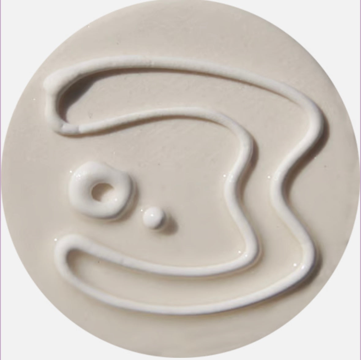White 3D Thin Trailing Glaze Cone 4-8