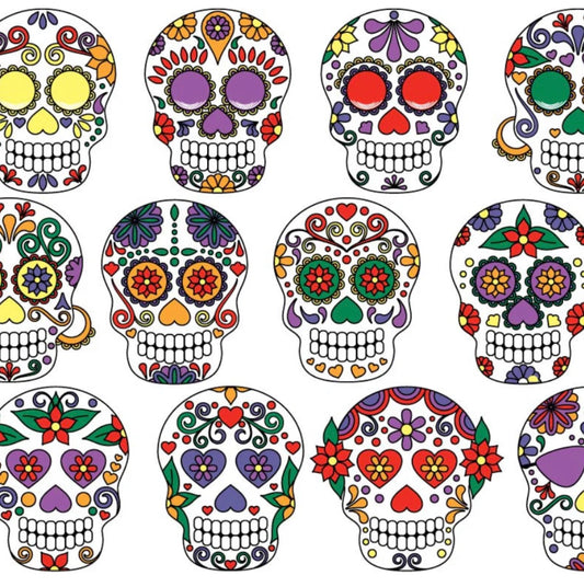 Rainbow Sugar Skull - Cone 017