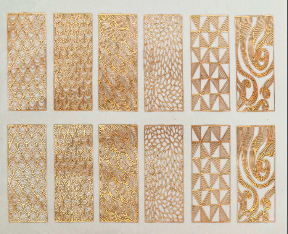 Rectangle Texture Decals - Cone 017 - Gold Luster