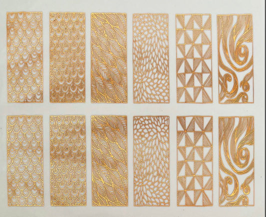 Rectangle Texture Decals - Cone 017 - Gold Luster