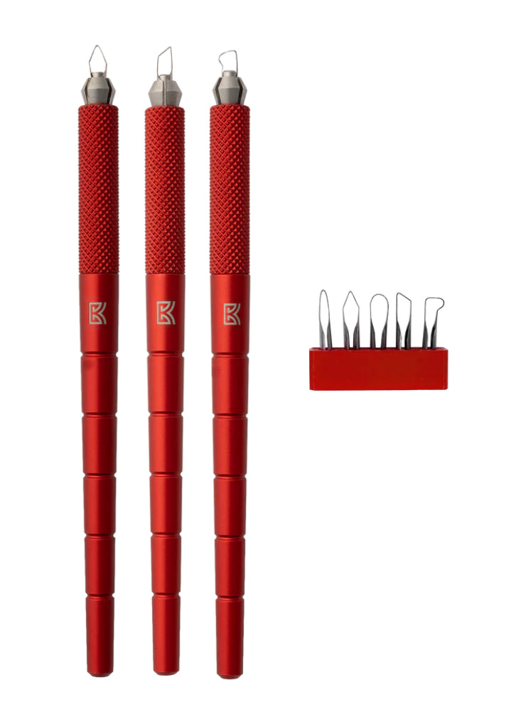 11- Piece Dragonfly Starter Kit, Universal Handle System with 3 Tools and Variety Detail Carving Blade Pack