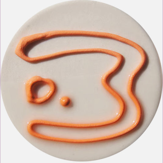 Orange 3D Thin Trailing Glaze Cone 4-8
