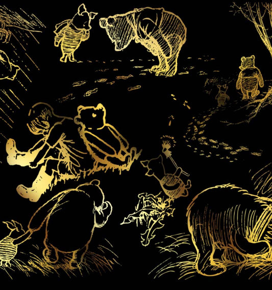 Winnie the Pooh Drawings - Gold 017