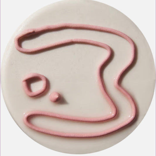 Pink 3D Thin Trailing Glaze Cone 4-8