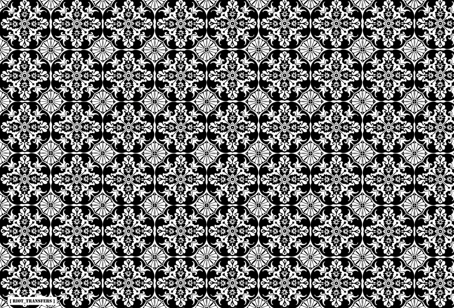 10 Moroccan Tile Underglaze Transfer Sheet