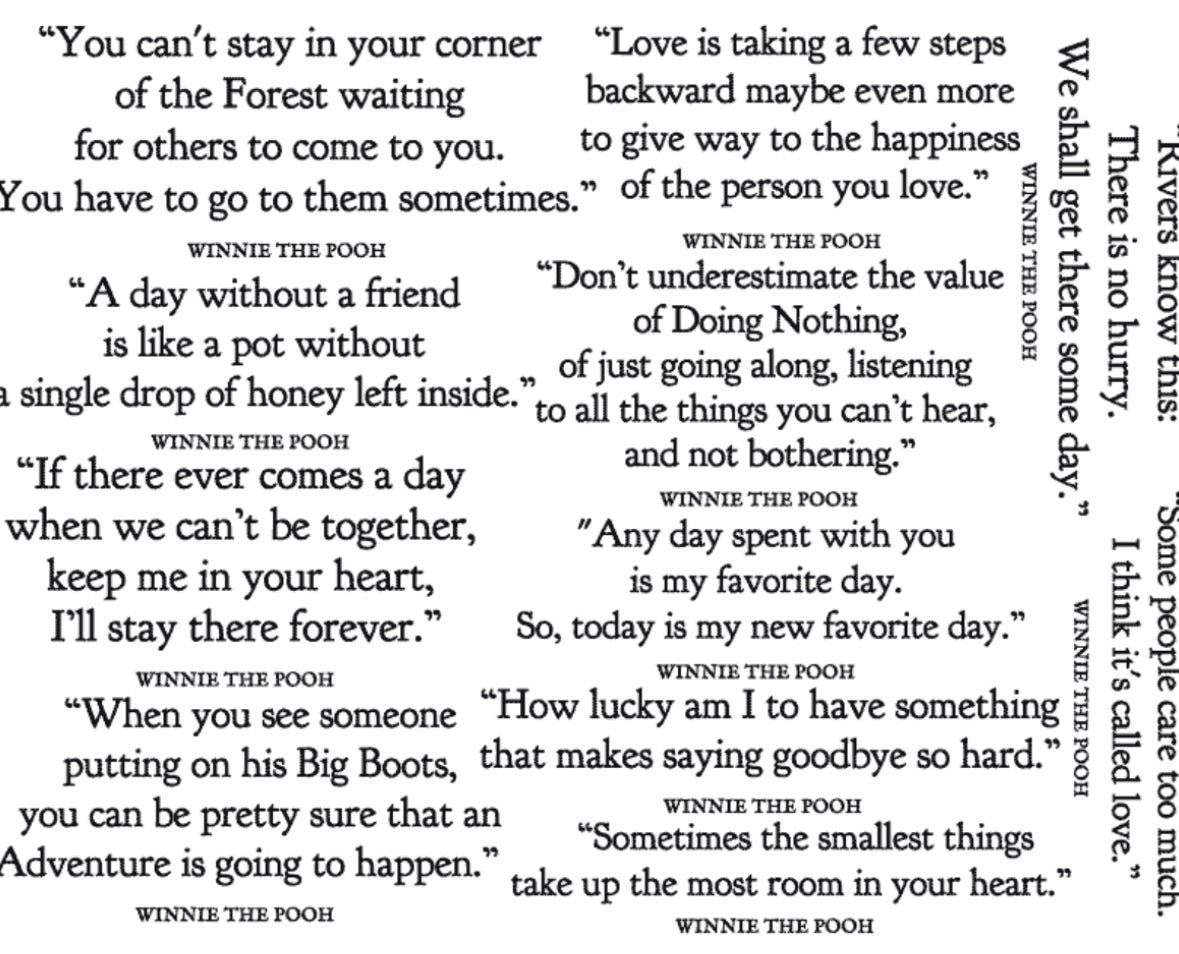 Winnie the Pooh Quotes - Gold 017