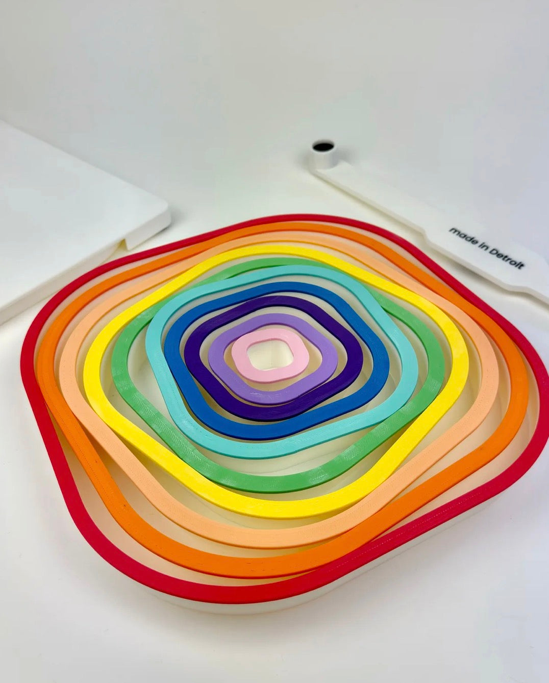 Rainbow Rounded Square Cutter Set