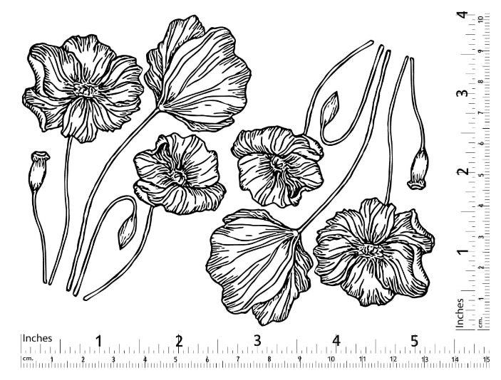 Poppy Decals - Gold 017