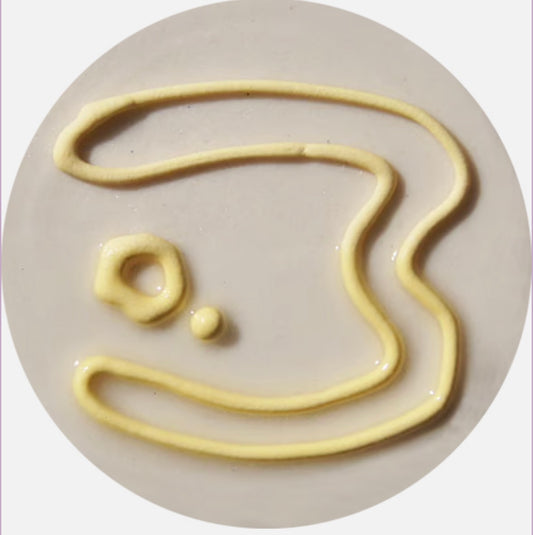 Yellow 3D Thin Trailing Glaze Cone 4-8