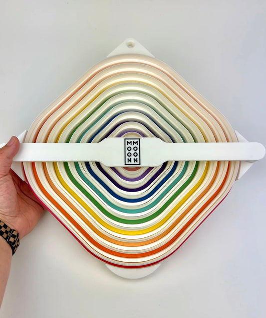 Rainbow Rounded Square Cutter Set
