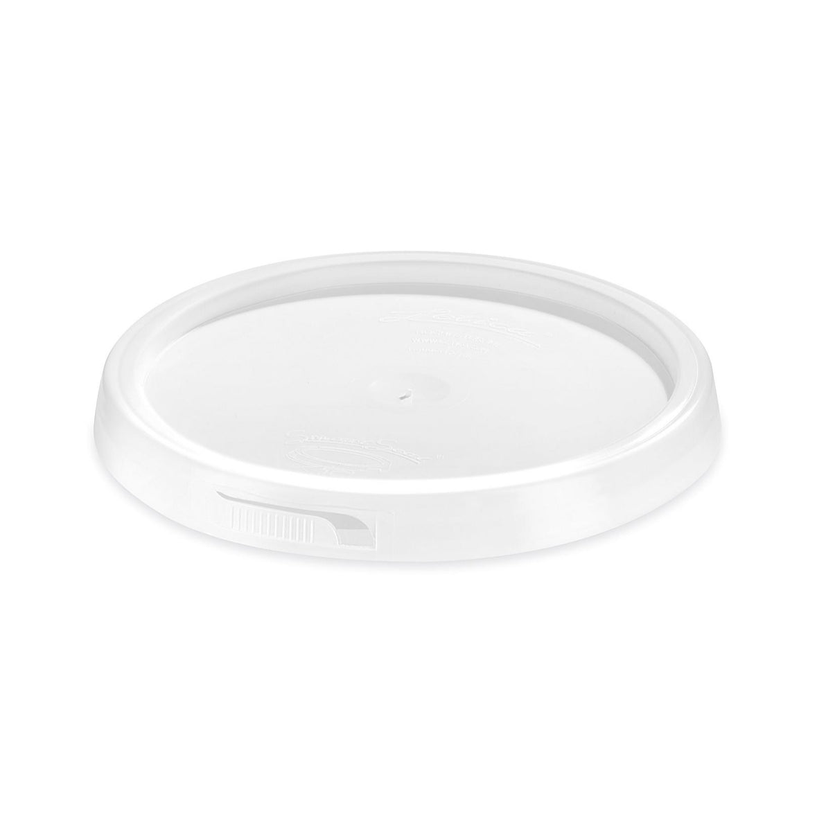 White - 1 Gallon Plastic Bucket w/ Lid