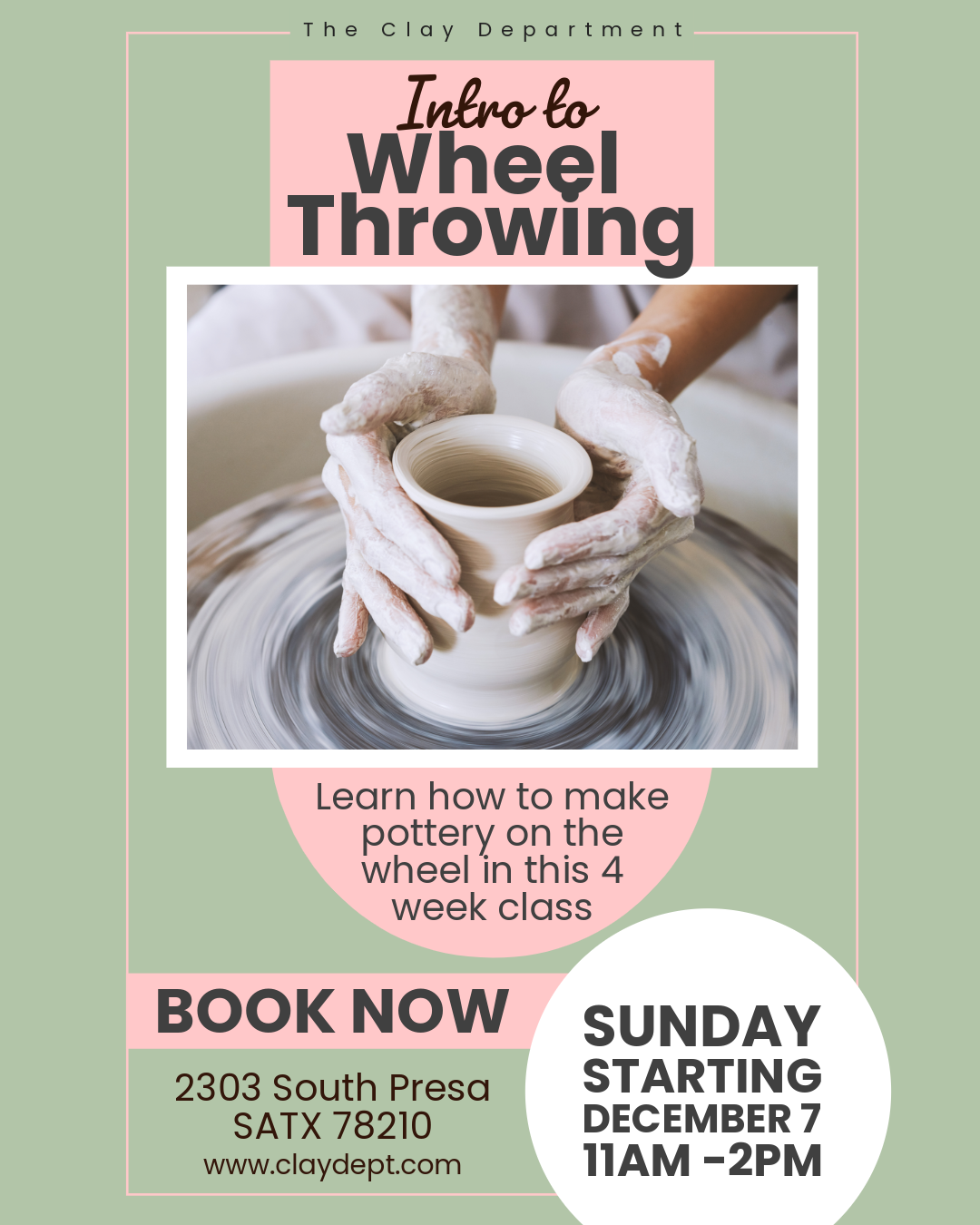 Sunday 4 week - Intro to Wheel  (12/7 - 12/28)