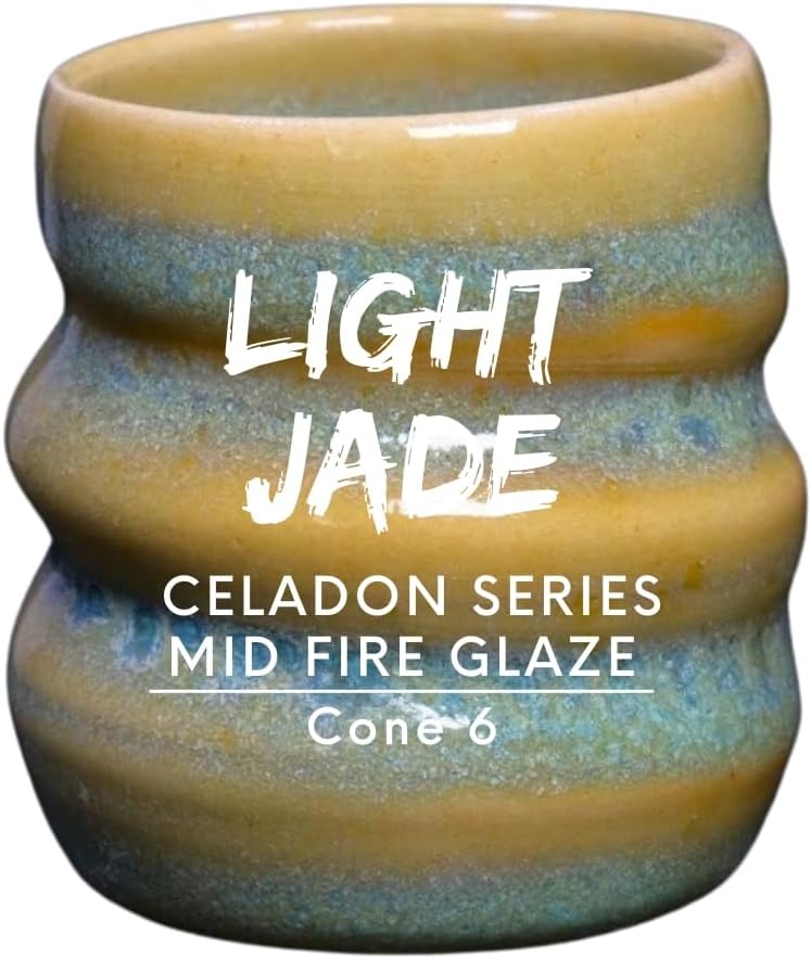 Light Jade Celadon - Cone 5-6 - Mid Fire Glaze, High Fire Glaze, Cone 5-6 - Ceramic Glaze Pottery (1 Pint | 16 oz | 473 ml)