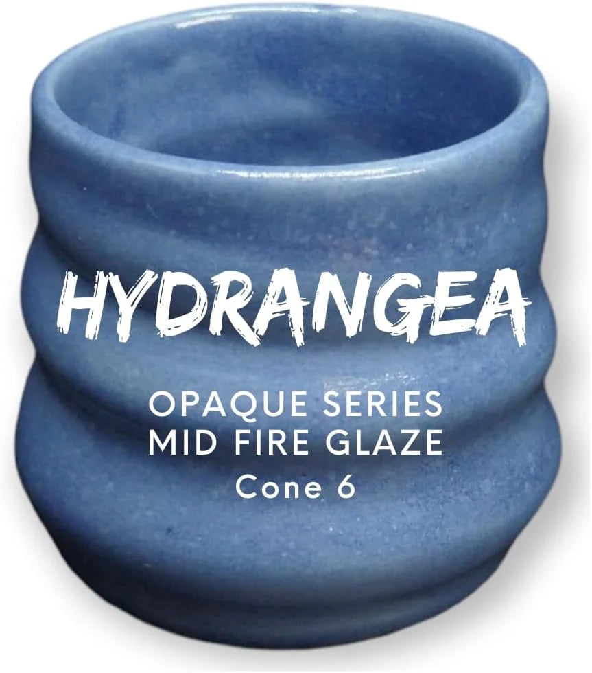 Hydrangea - Cone 5-6 - Mid Fire Glaze, High Fire Glaze, Cone 5-6 - Ceramic Glaze Pottery (1 Pint | 16 oz | 473 ml)