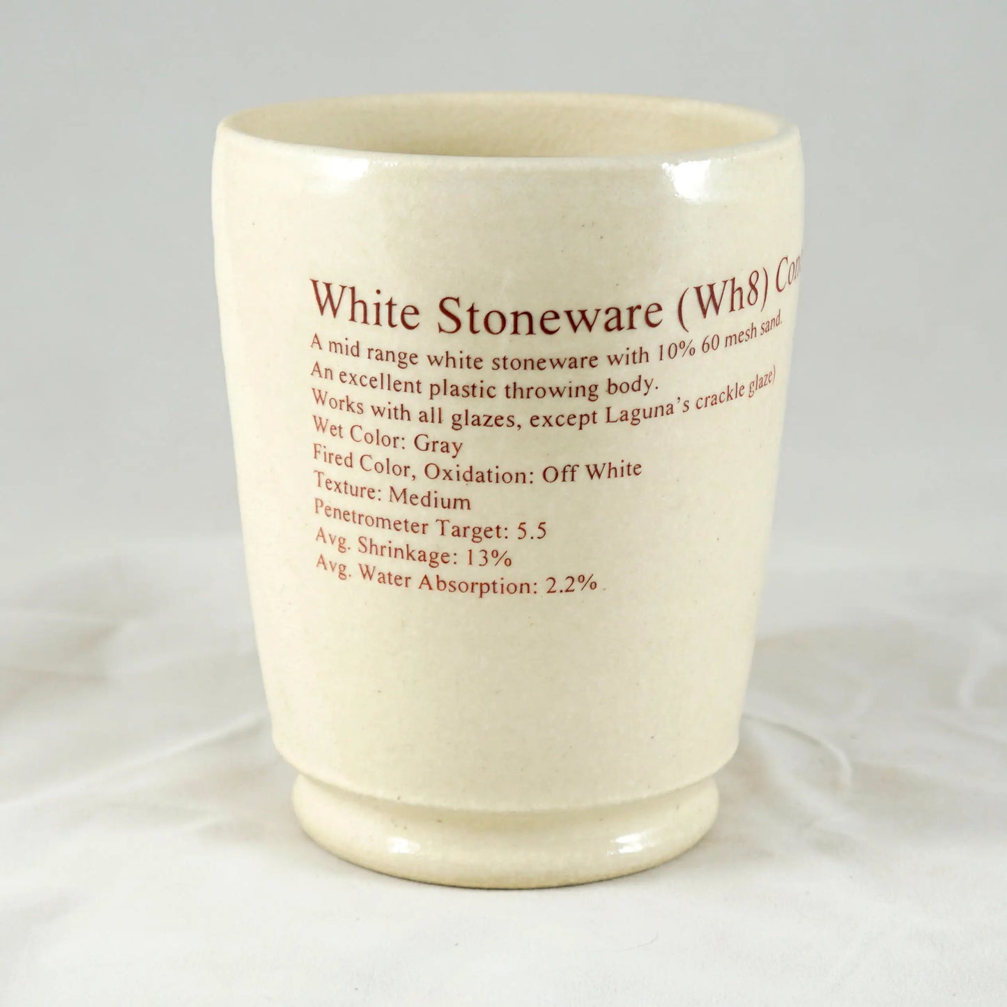 WH8 - White Stoneware Cone 6