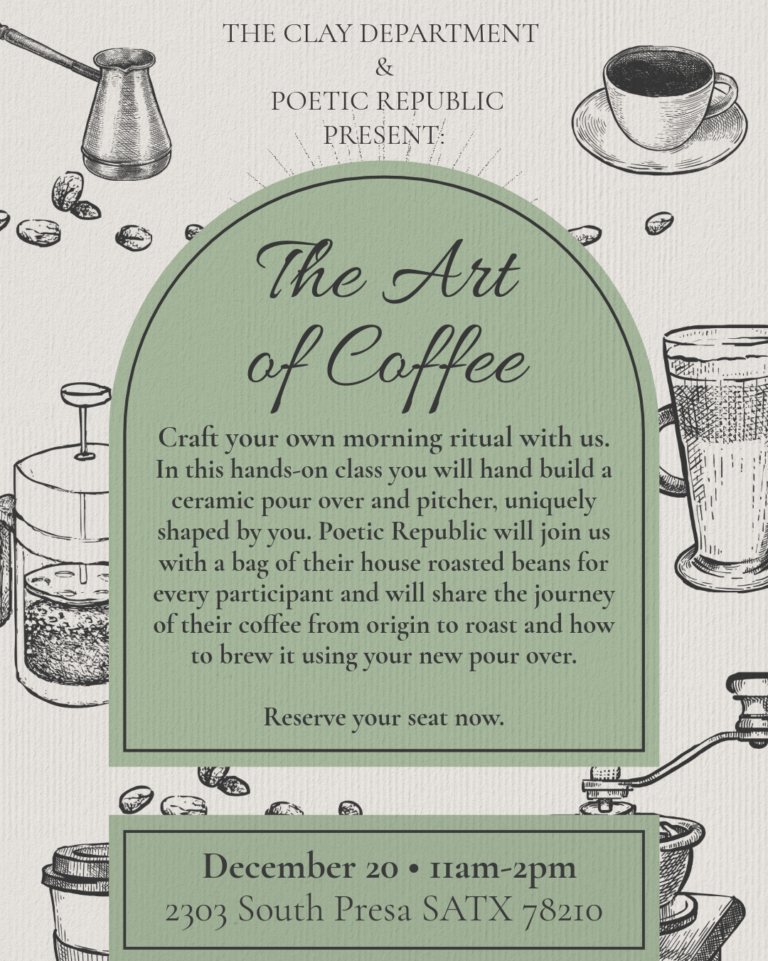 The Art of Coffee - Handbuilt Pour Over Workshop
