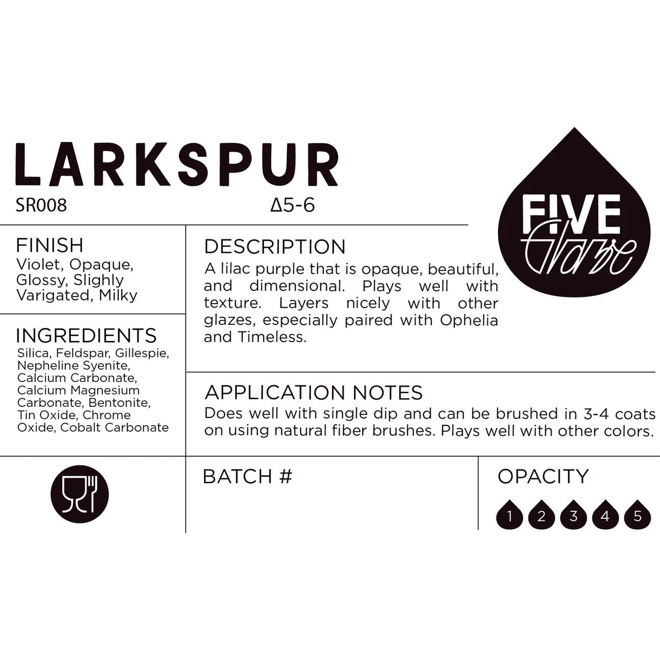 Larkspur - Cone 5/6 Ceramic Dry Glaze