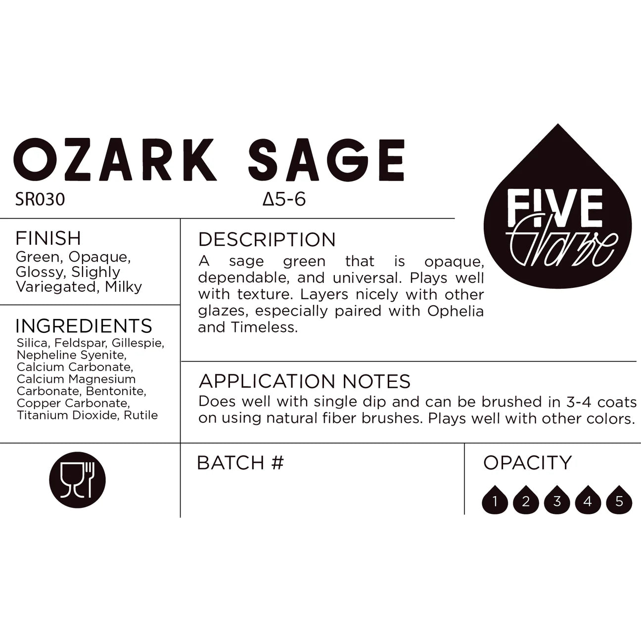 Ozark Sage - Cone 5/6  Ceramic Dry Glaze