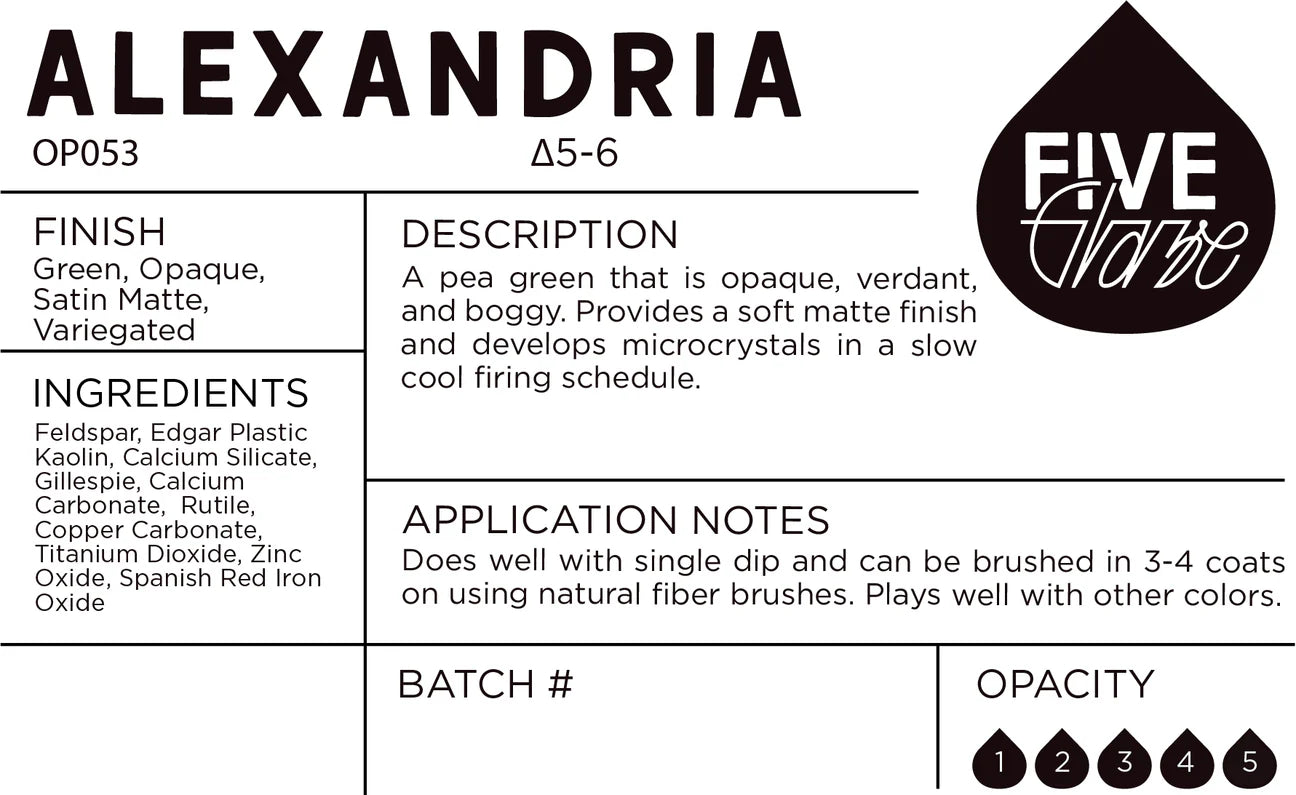 Alexandria - Cone 5/6 Ceramic Dry Glaze