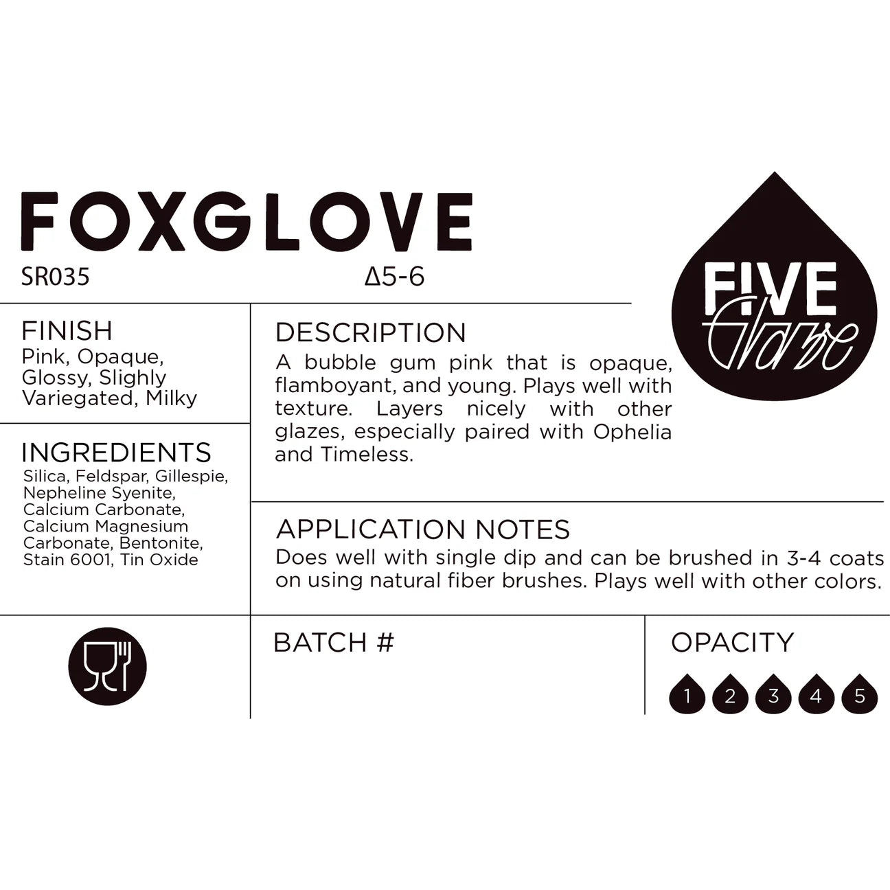 Foxglove - Cone 5/6 Ceramic Dry Glaze